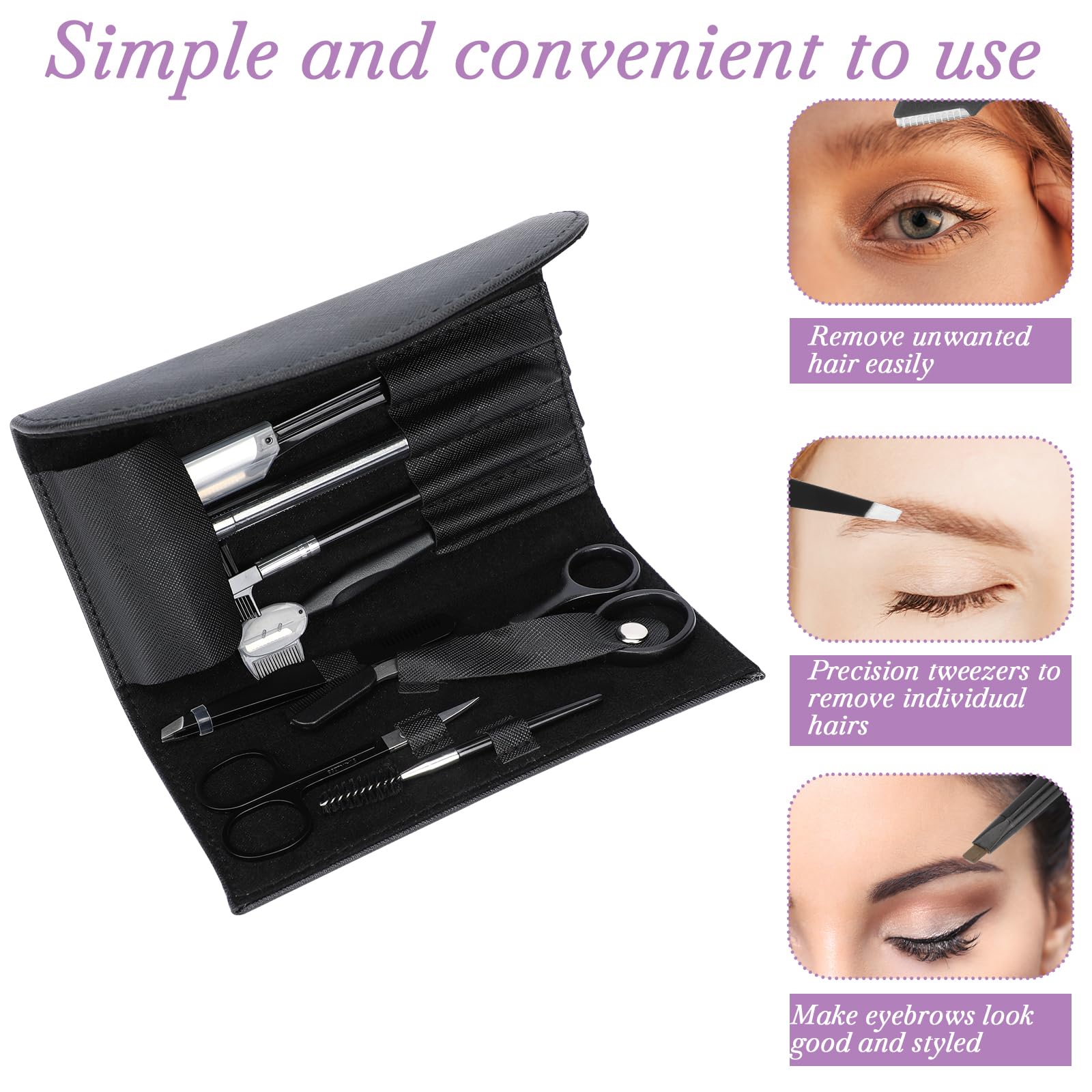 KALIONE eyebrow comb for neat, brushed brows.