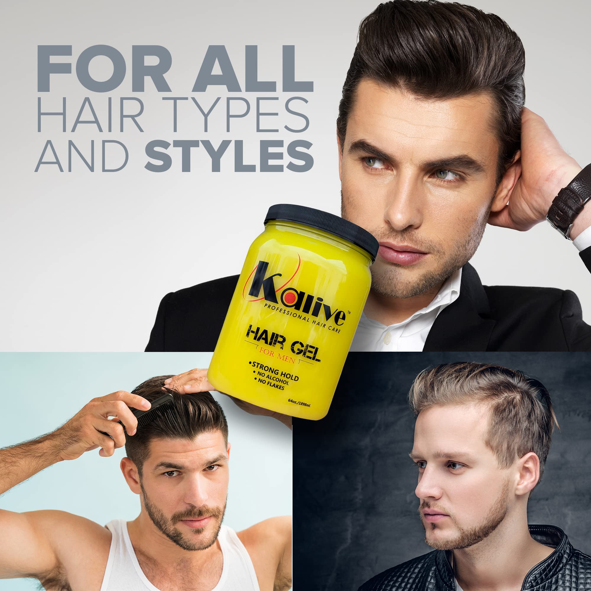 KALIVE 2 STYLE water-soluble formula easily washes out without residue.
