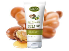 Kalliston hand and body cream application on forearm for moisture