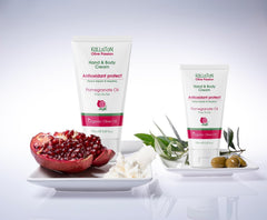 Kalliston hand applying cream to demonstrate daily moisturizing routine
