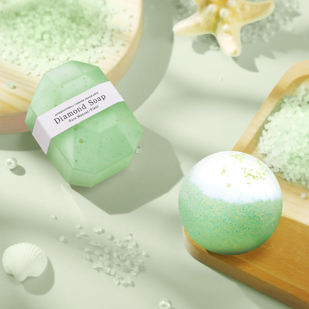 Kalokey vanilla bath bomb scenting the bath for a soothing soak.