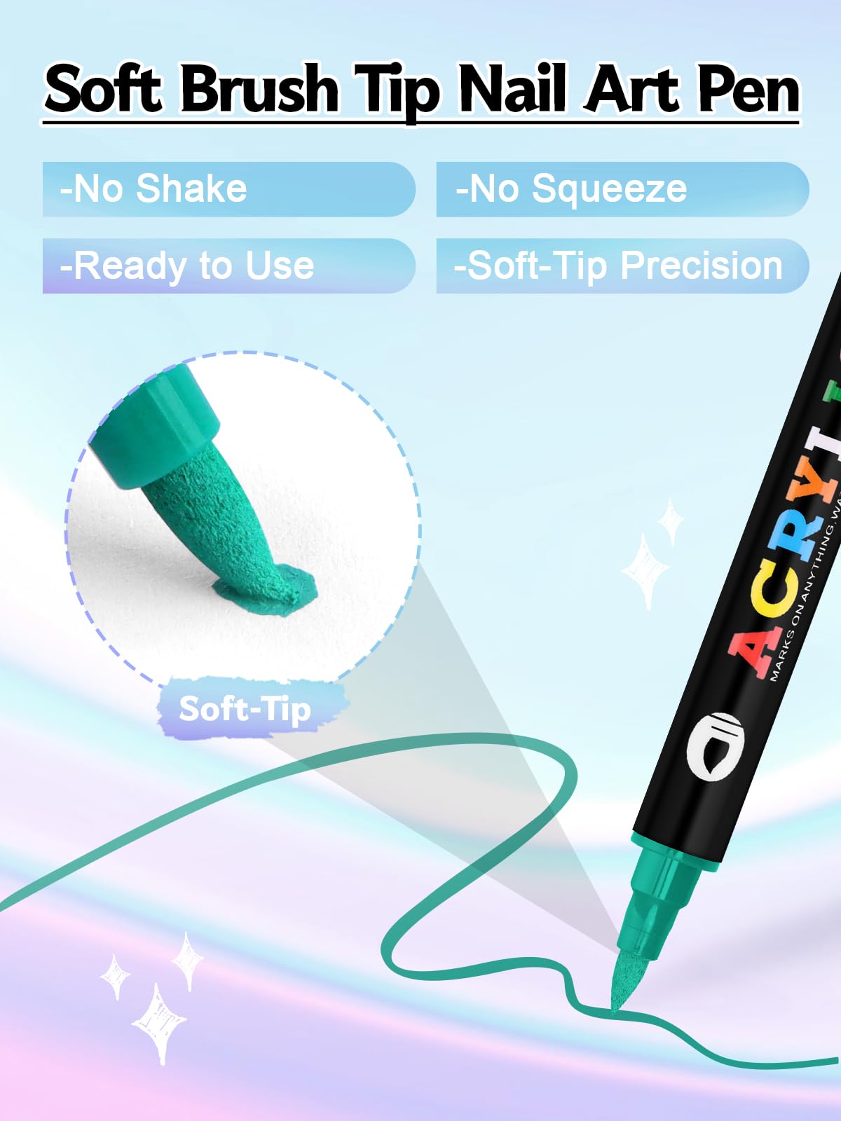 Kalolary double-headed nail art pens offering versatile lines and dots.
