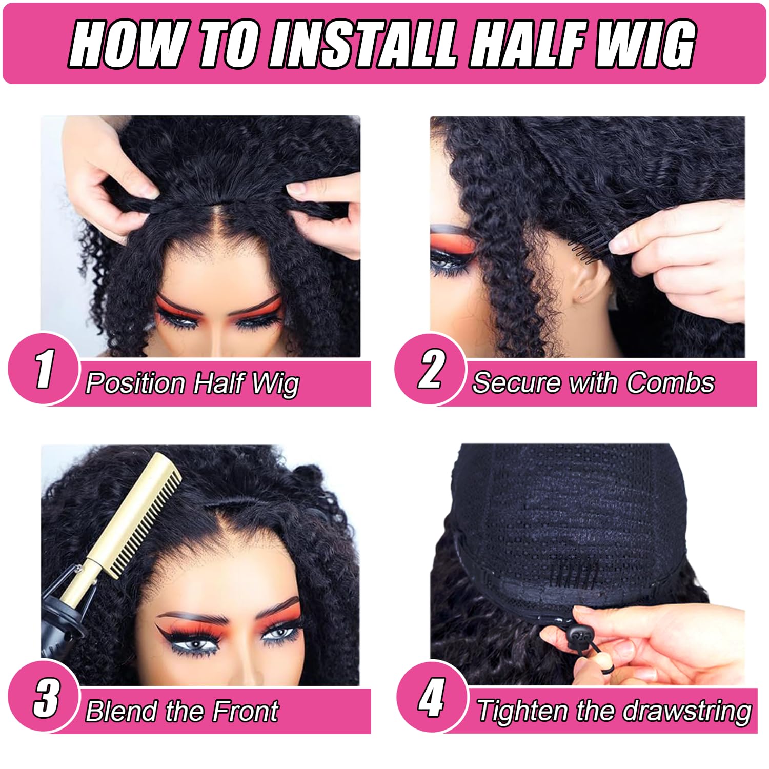 Kalomonia invisible hairline blends seamlessly with natural hair.