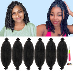Kaluli Marley twist hair 12 inch close-up texture blends with natural hair