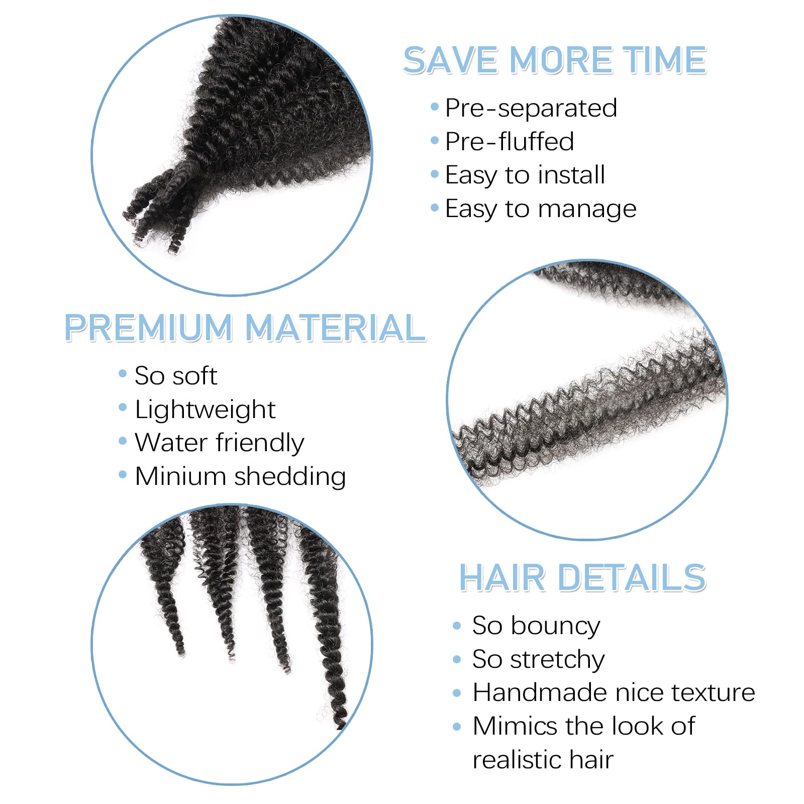 Kaluli Marley twist hair natural-looking texture blends with real hair