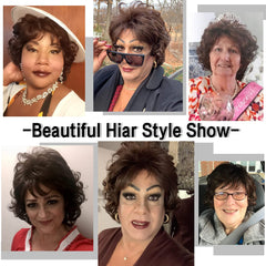 Kalyss brown wig close-up texture emphasizing realistic fibers