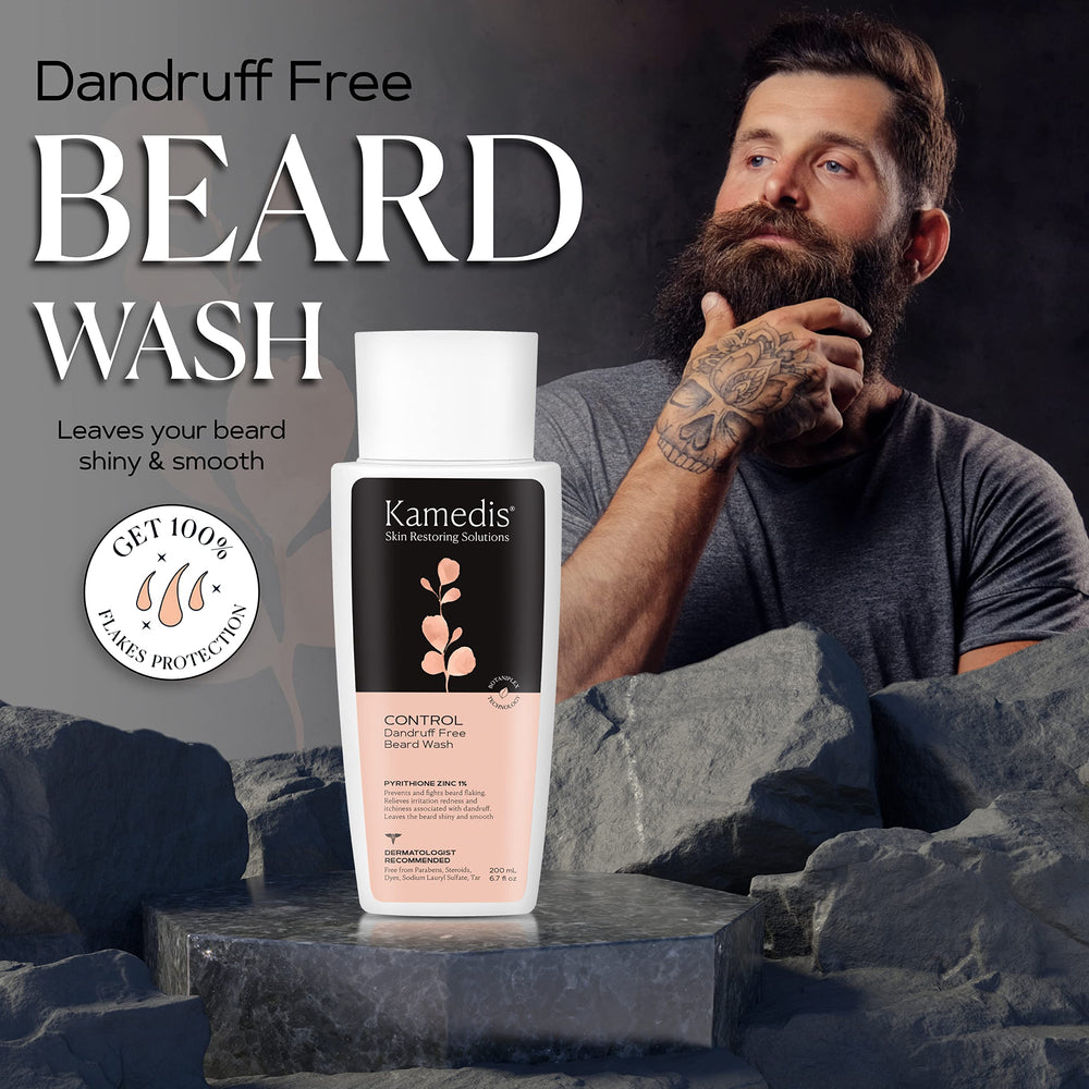 KAMEDIS Beard Wash detail on salicylic acid benefits for skin.