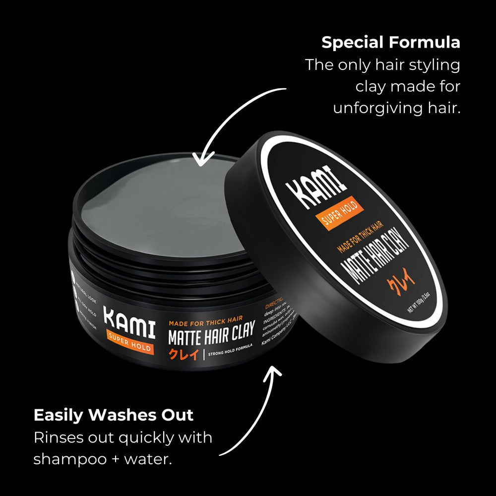 Kami Powder Hair Clay long lasting control without stiffness