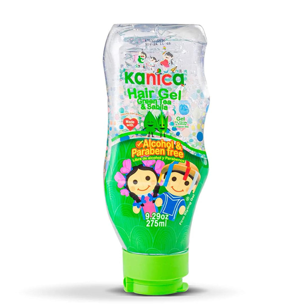 KANICA gel green tea aloe vera hair application demonstrates flexible hold for natural styles.