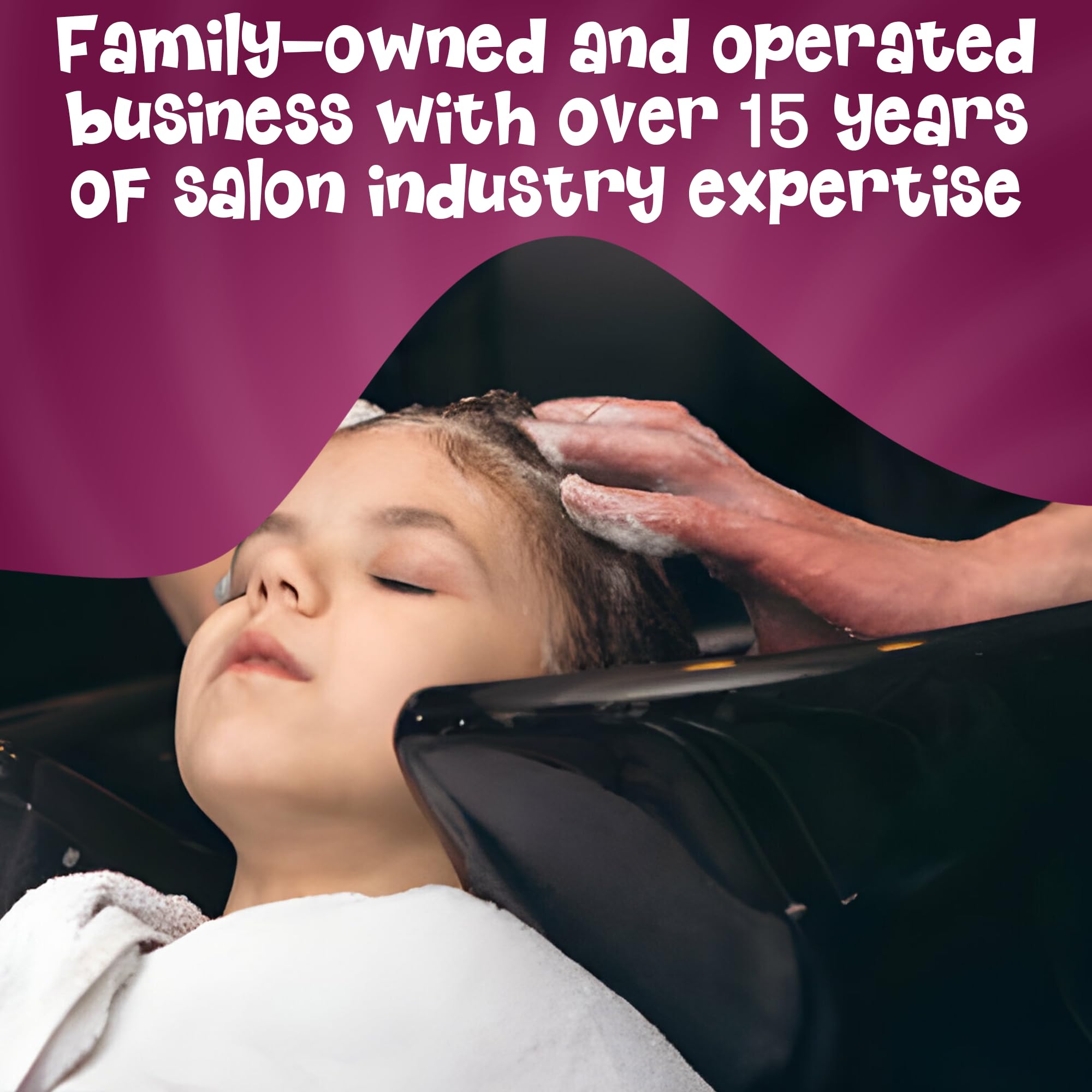 Parents applying KANICA Gel for an everyday kids hair style.