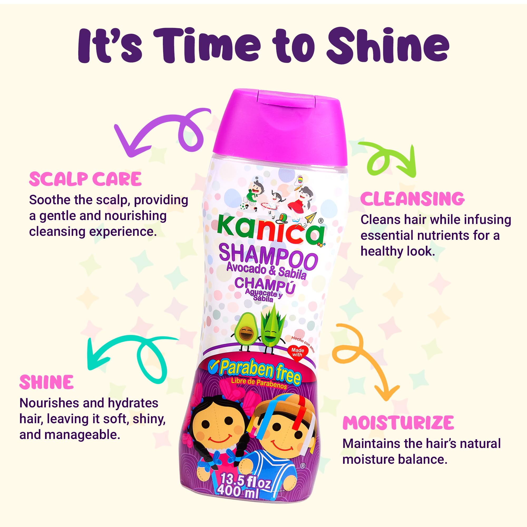 KANICA shampoo pump-dispenser shows convenient easy-to-use packaging
