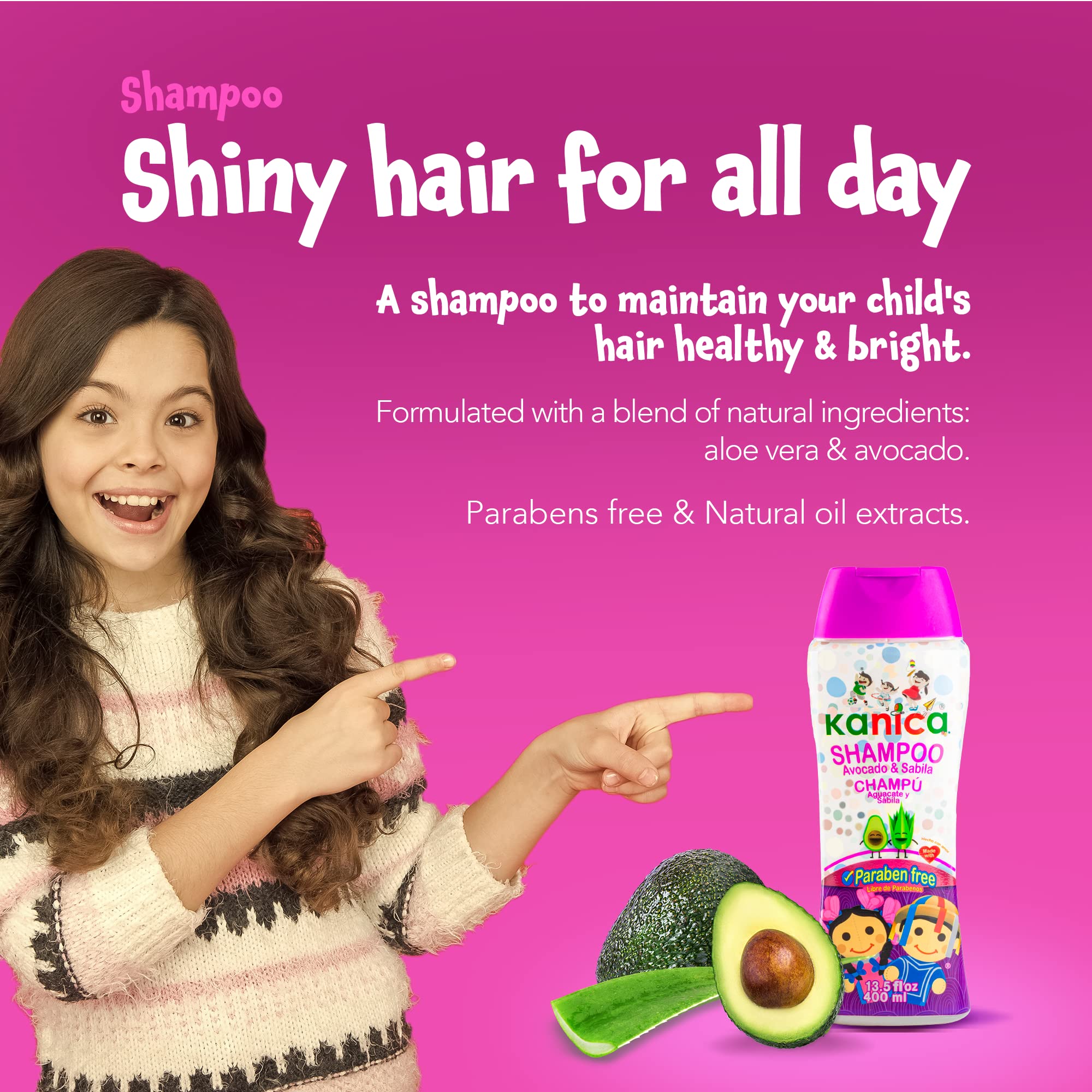 KANICA shampoo tangle-free-formula promotes easier comb-through after washing