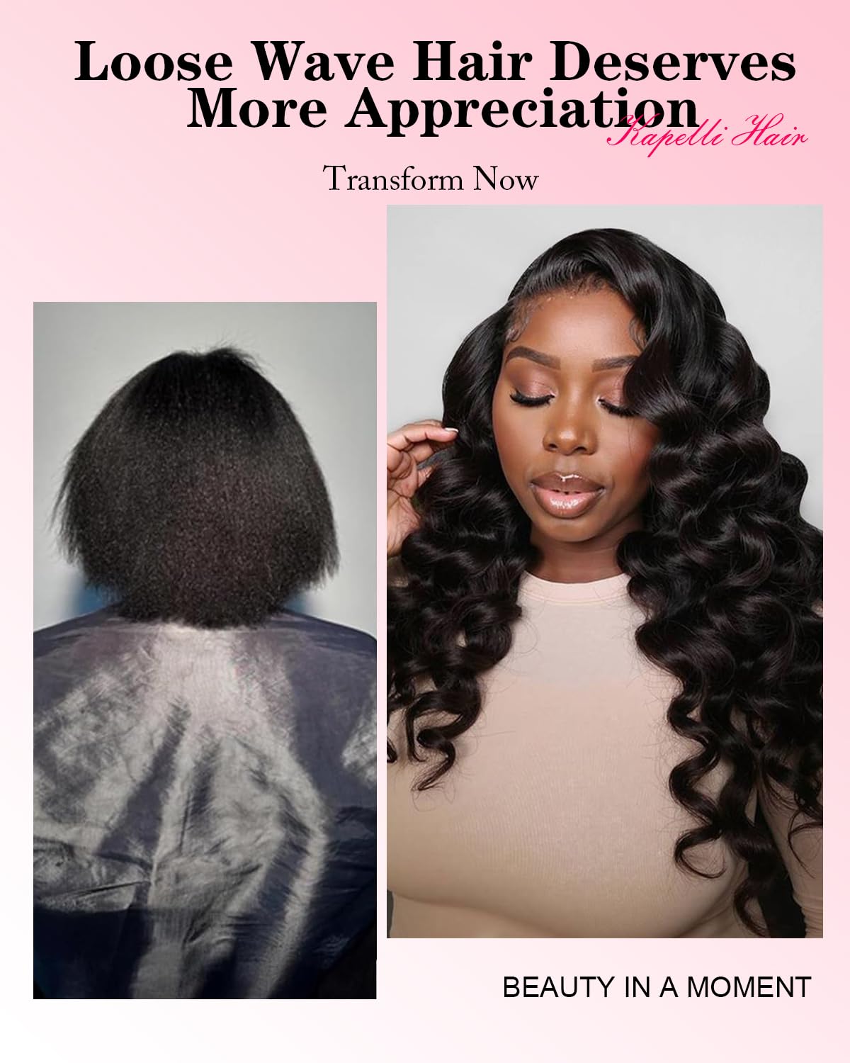 Kapelli Hair 5x5 lace closure detail for an undetectable parting across skin tones
