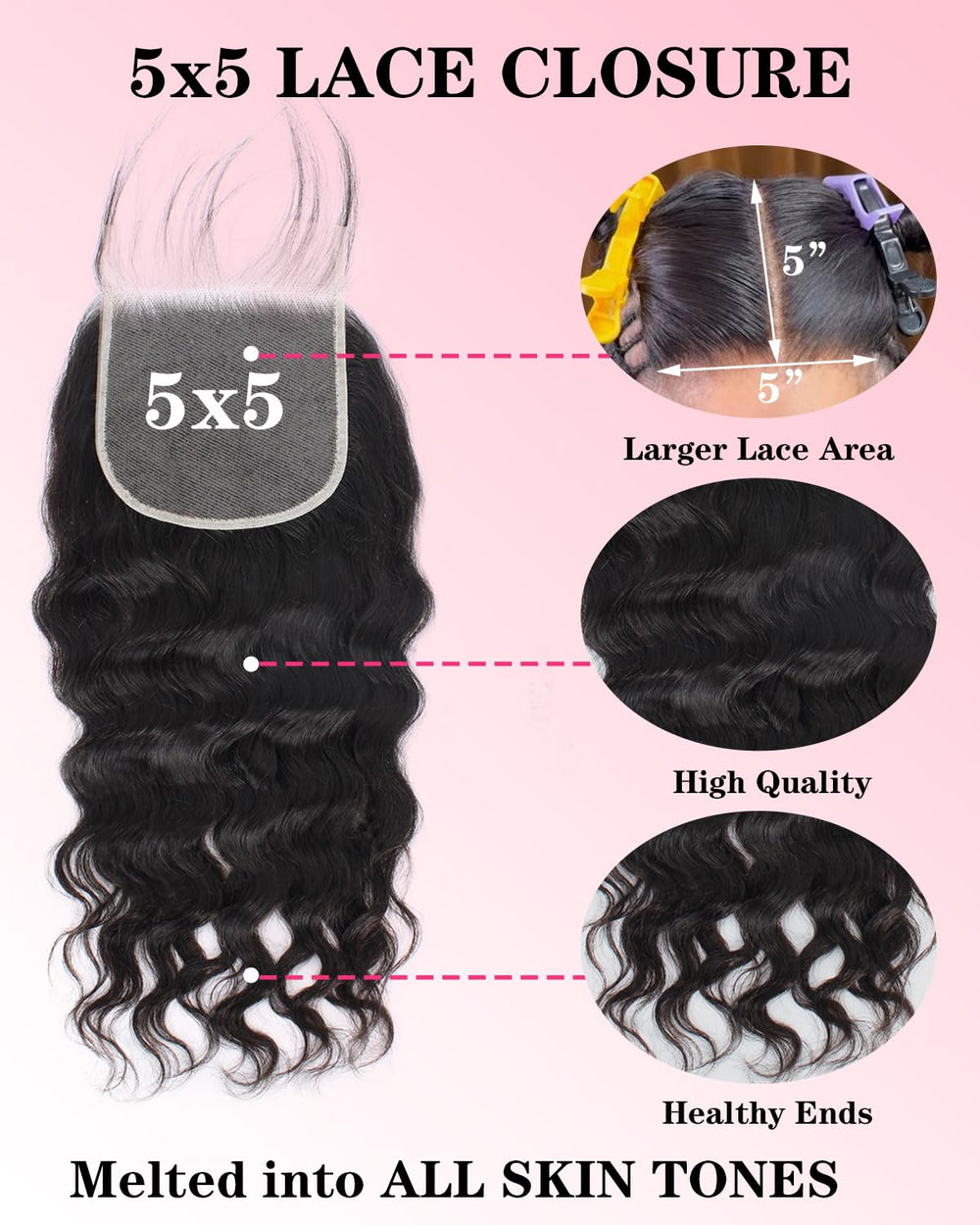 Kapelli Hair loose wave curls defined and ready for heat styling