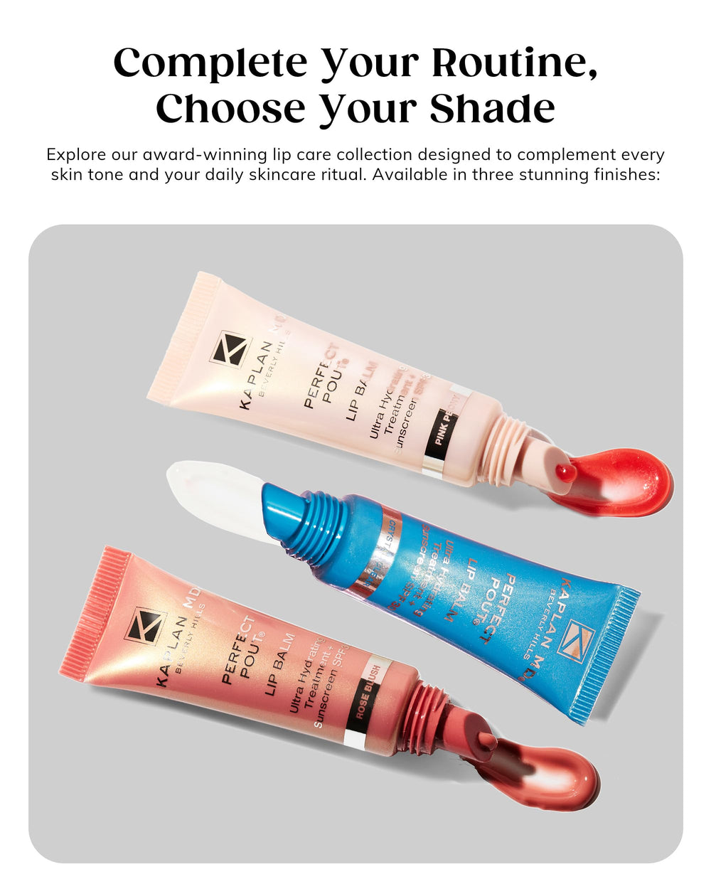 Glossy finish on lips, wearable solo or over lipstick