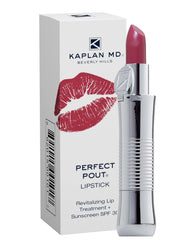 KAPLAN MD Perfect Pout lipstick application shows smooth glide and hydration