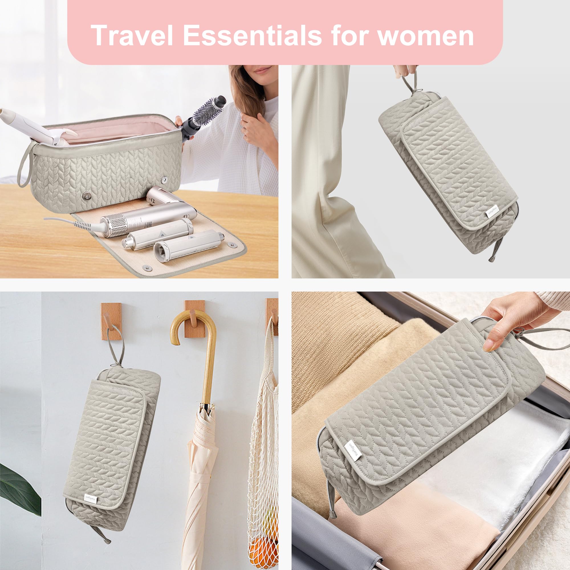 KarSyon Portable travel case is compact enough for carry-on or hang storage.