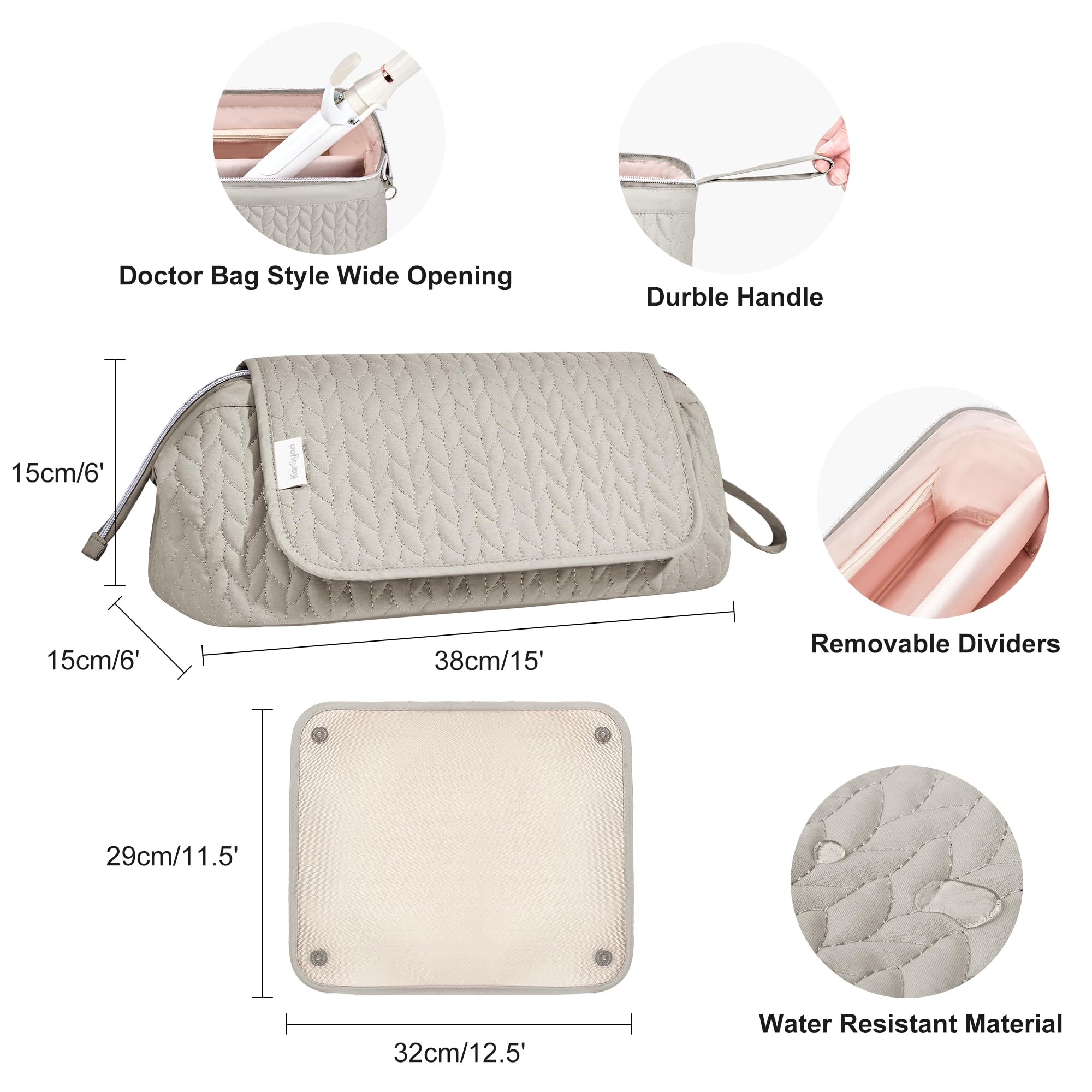 KarSyon Removable heat resistant mat with magnetic buttons for safe set down.