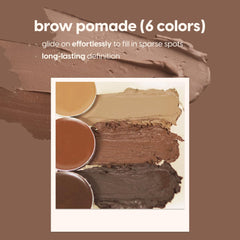Kara Beauty Eyebrow Kit brow bone highlighters provide lift and glow.
