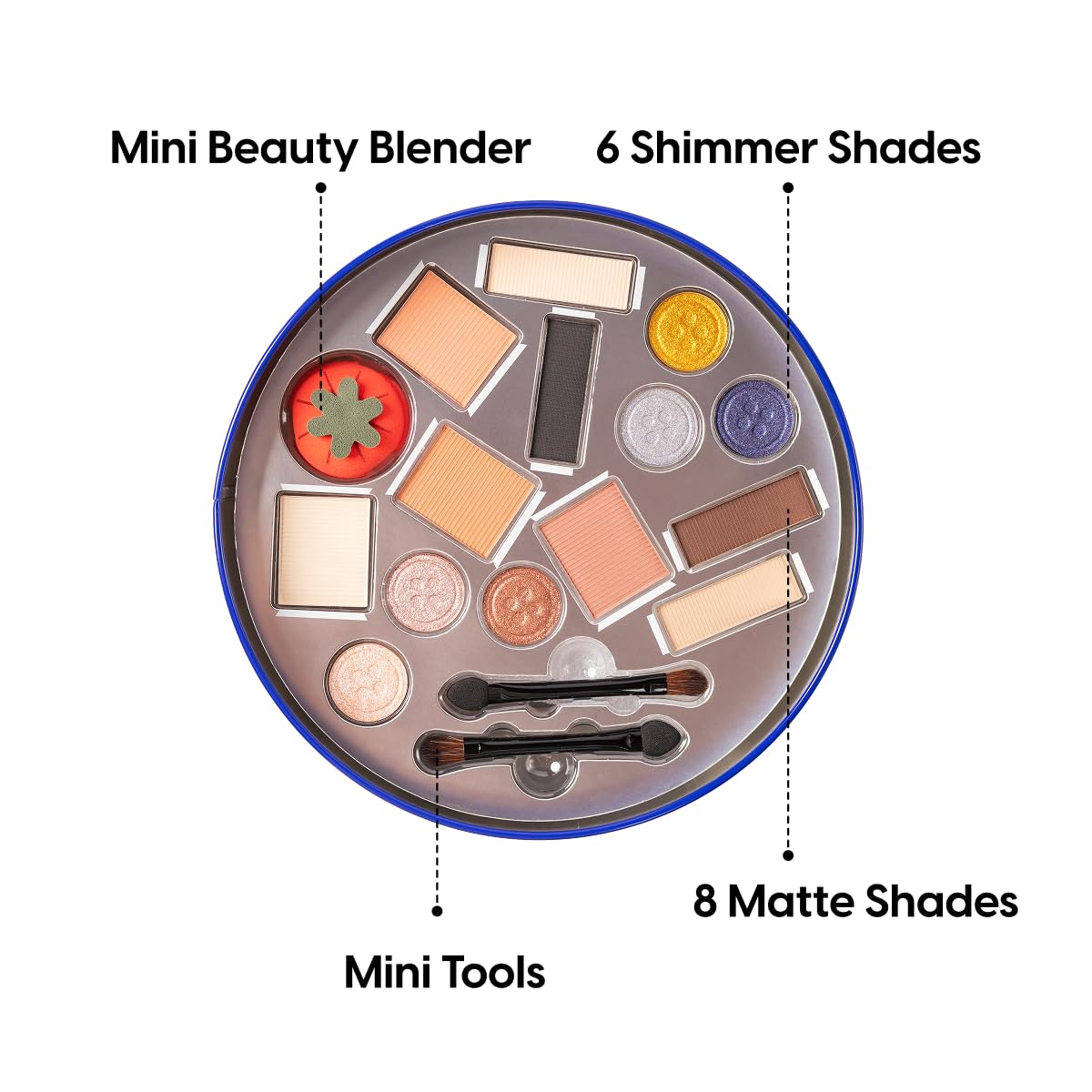 Kara Beauty gold shimmer shadows create a warm holiday glow on the lids.