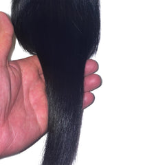 KARA HAIR FASHIONISTA Remy Yaky-Remy blue weave color match for seamless blending.