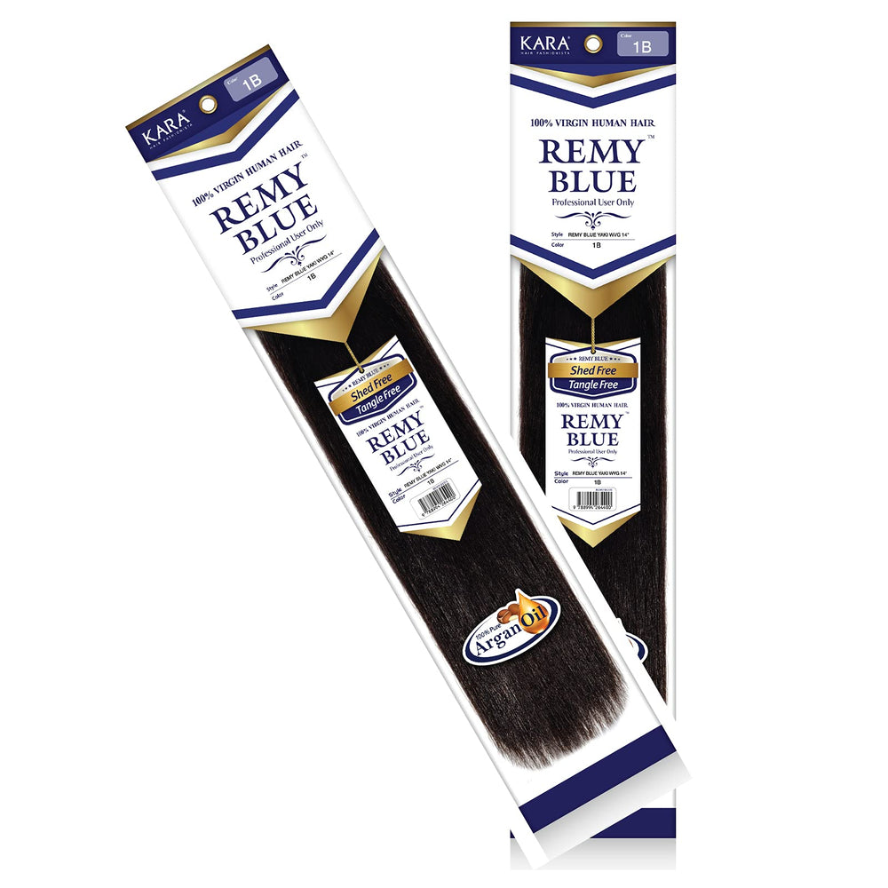KARA HAIR FASHIONISTA Remy Yaky Blue weave outer pack view highlights two-pack convenience