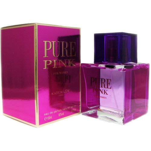 Karen Low Pure Pink EDP bottle — long-lasting feminine fragrance for daily wear.