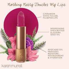 Karen Murrell Fuchsia Shock swatch on arm for long-lasting color