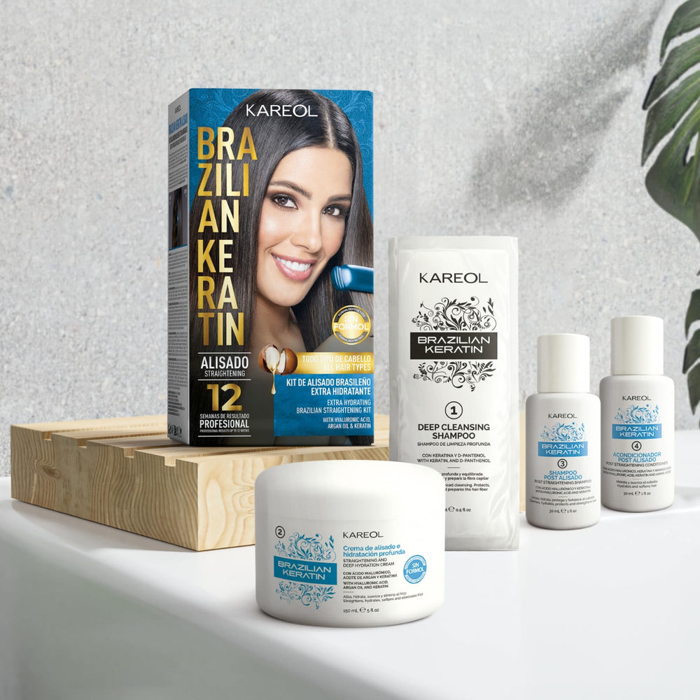 Kareol résultats 12 semaines : cheveux lisses et durablement brillants.