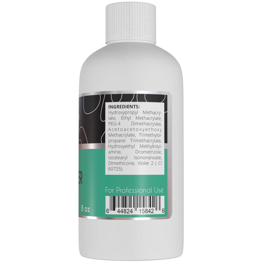 Karlash acrylic liquid Ultra Shine promotes vibrant, non-yellowing color.