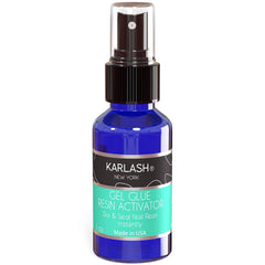 Karlash activator bottle closeup highlighting fast curing action.