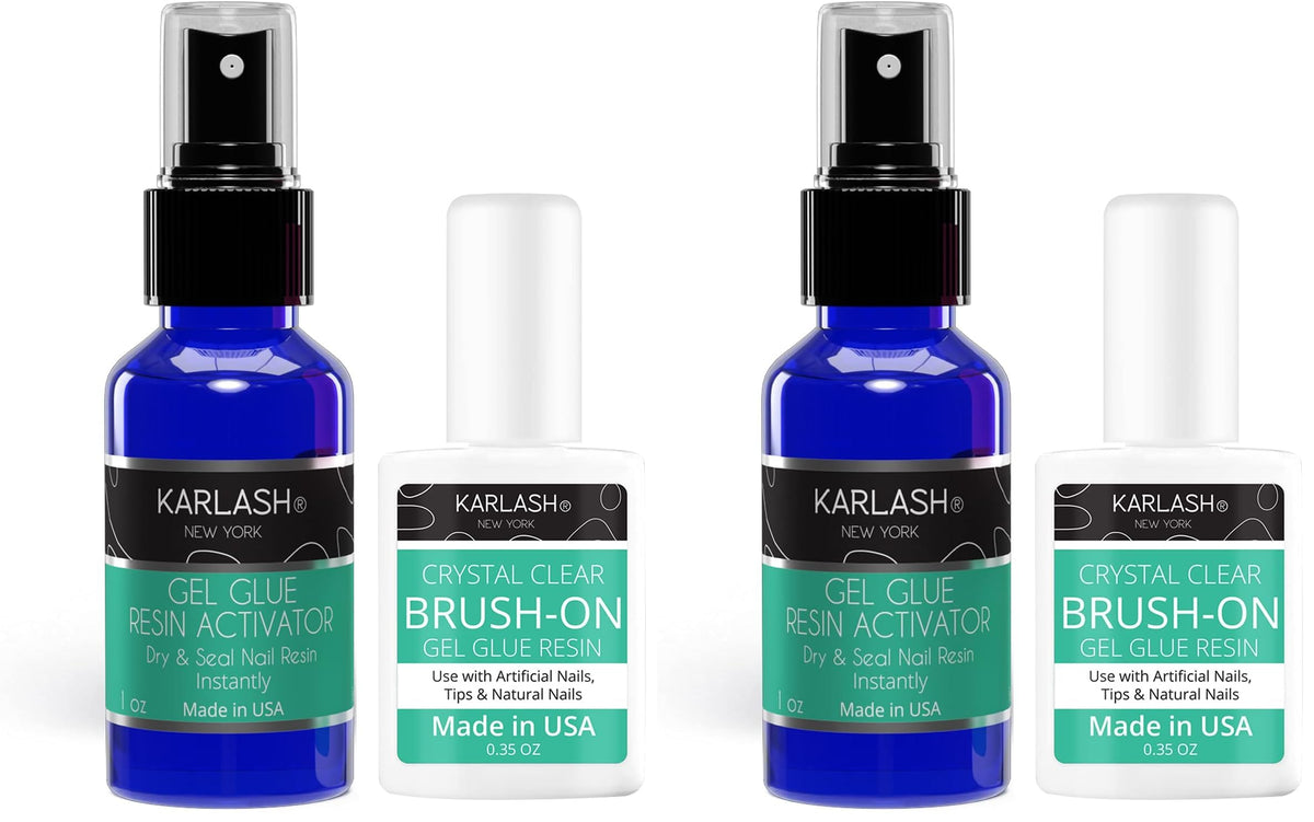 Karlash dip system brush-on glue gel in action for smooth dip application