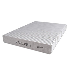 Karlash zebra double-sided emery board nail file 80/80 for smooth shaping and quick prep