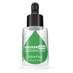 Close-up of Karlash Excuse Me dropper dispensing a single drying drop