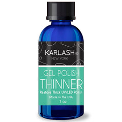 Karlash Gel Polish Thinner dropper used to restore old gel polishes to easy-applying consistency.