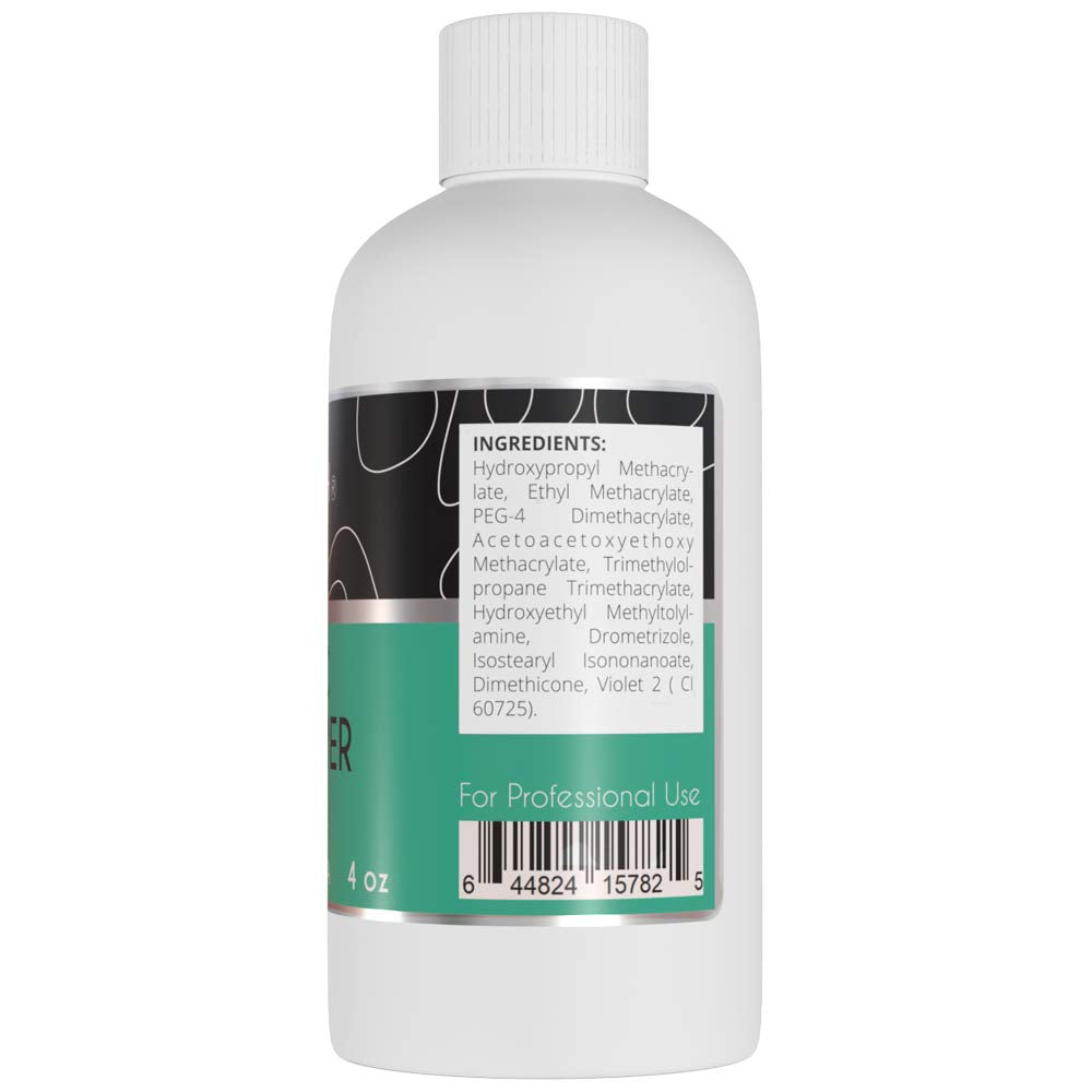 Karlash MMA-free monomer bottle with safer odor in ventilated spaces.