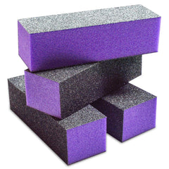 Karlash purple buffer side view emphasizes the compact grip for controlled filing.