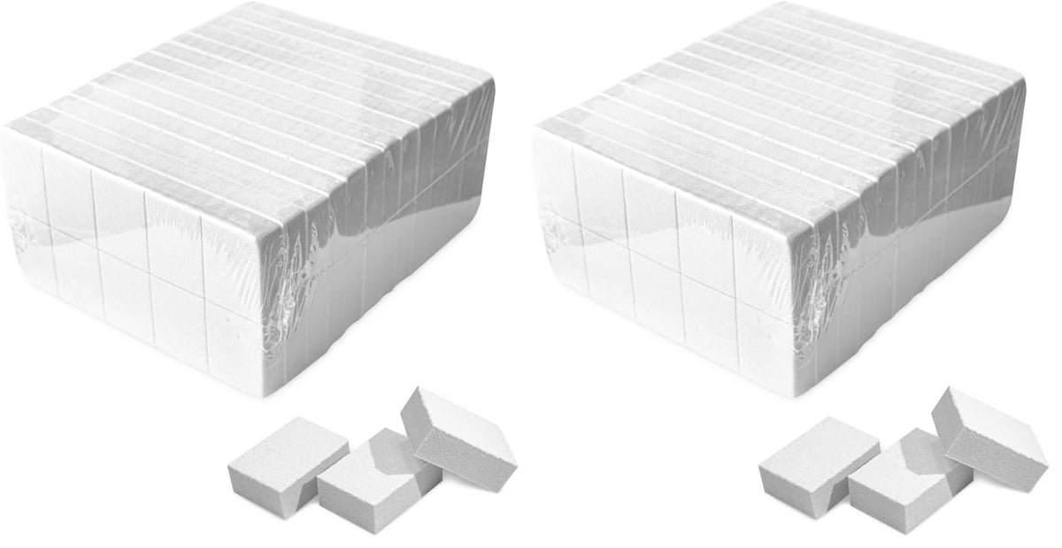 Karlash nail mini white buffer block with 80/100 grit for prep before polish