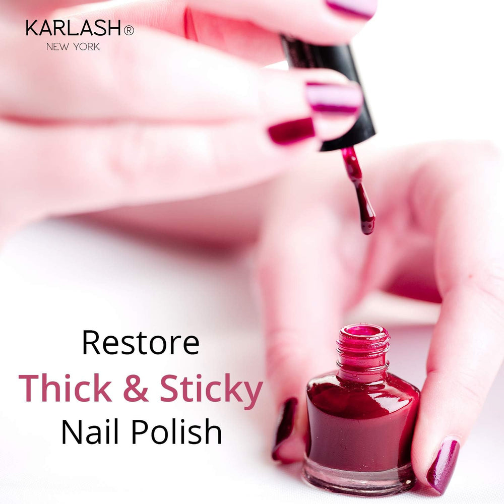 Smooth polish finish with Karlash thinner demonstrated on swatch