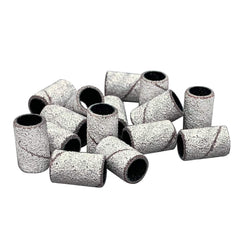 Karlash zebra medium-grit sanding bands compatible with electric nail drills for smooth shaping.