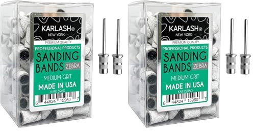Karlash zebra medium-grit sanding bands packaging for quick prep and storage.