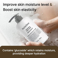 Karl&Häns Hydrating Body Wash with ceramide complex supports skin barrier.