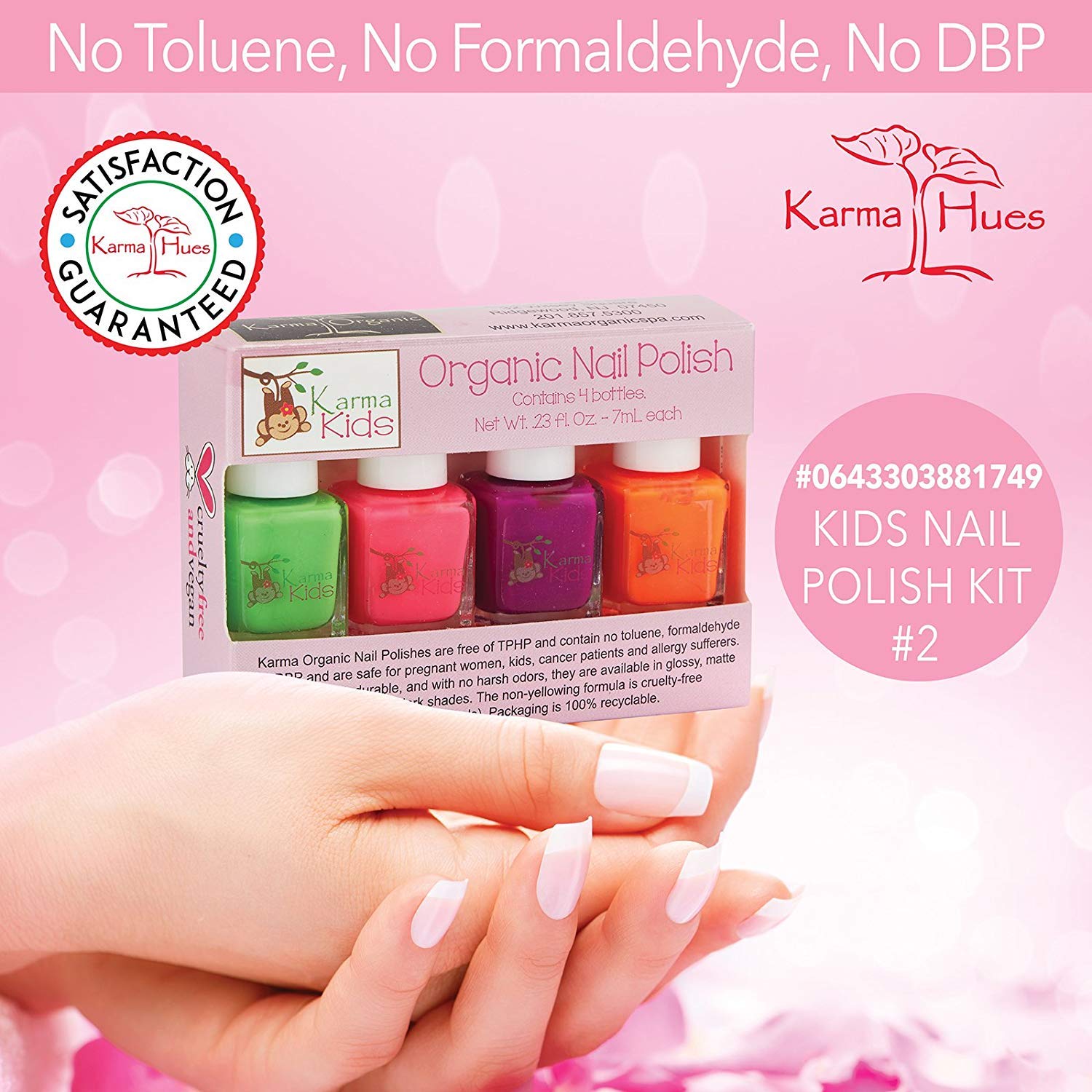 Karma Organic Kids Nail Polish Box No. 2 quick-dry formula for quicker nail art