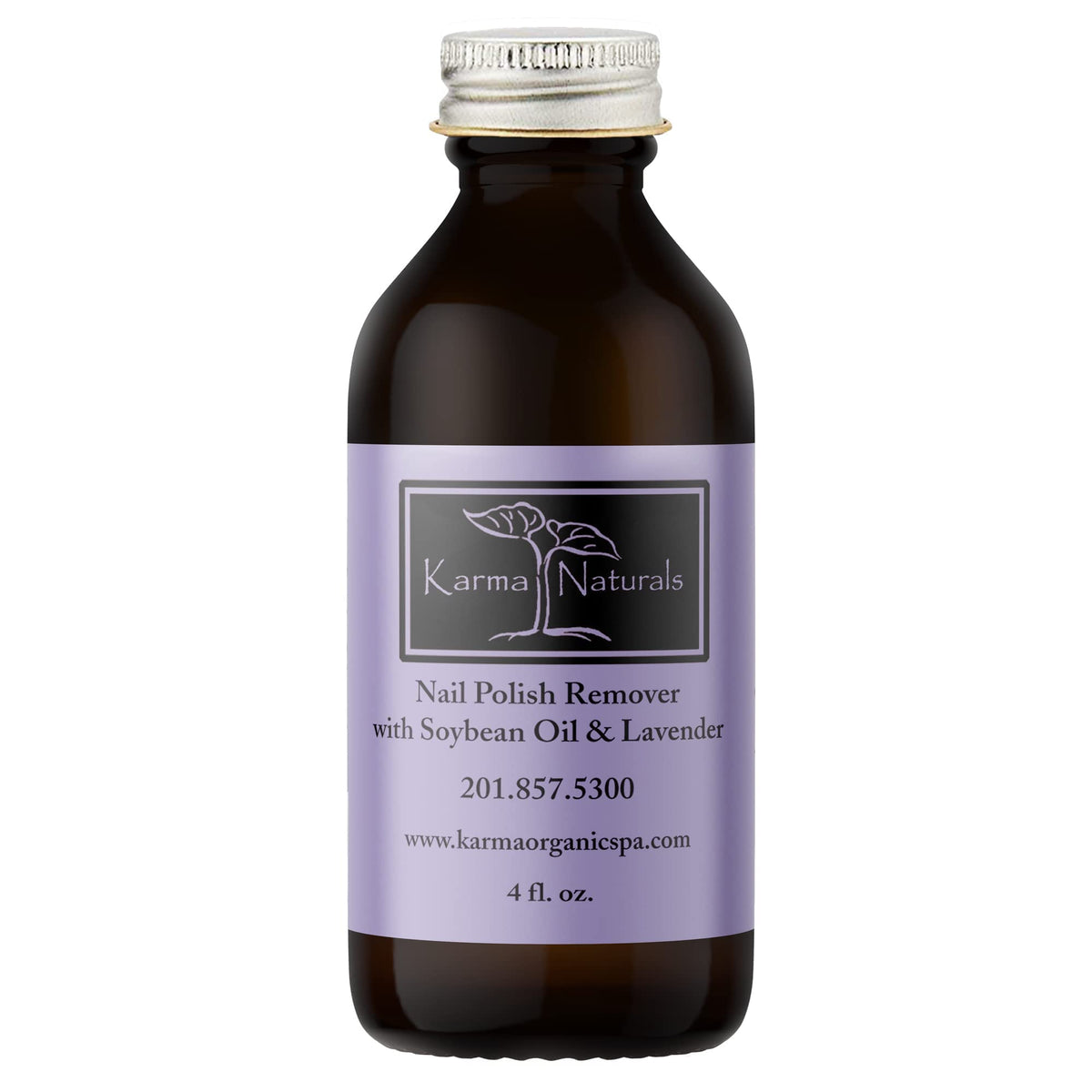 Karma Organic Nail Remover bottle pour for smooth, controlled polish removal.