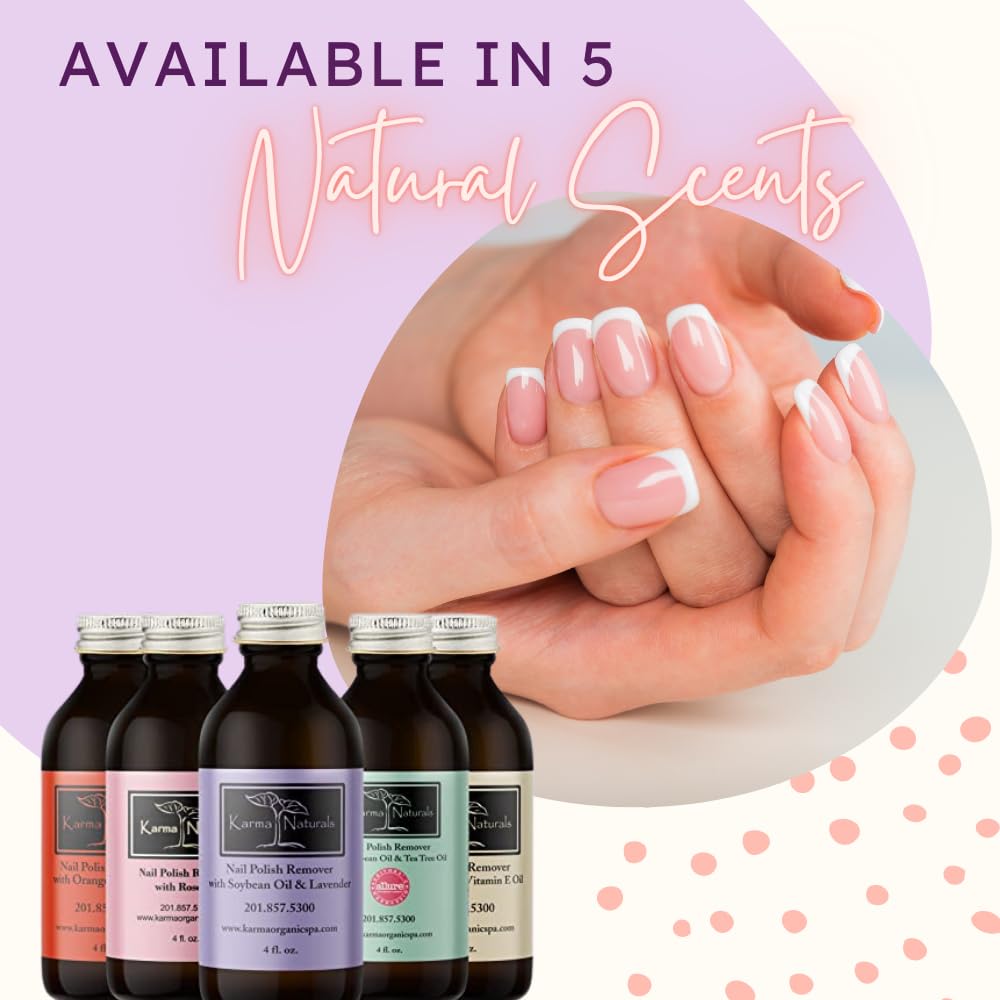 Karma Organic Nail Remover wipe compatibility for easy application.