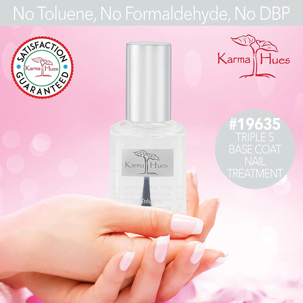 Karma Organic soy-based formula ingredients support gentle nail care.