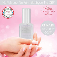 Karma Organic vegan cruelty-free symbol underscores ethical beauty choices.