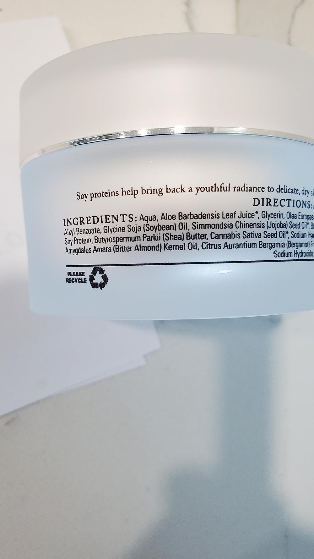 KarmaCeuticles creme closeup texture highlights rich emollients for lasting moisture.