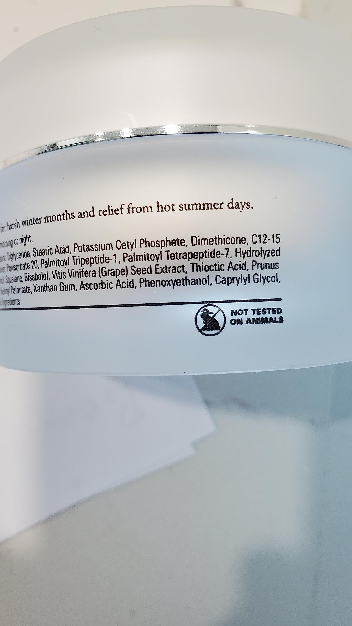KarmaCeuticles shea butter rich cream helps protect skin in harsh conditions.