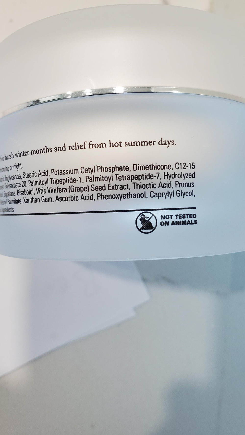 KarmaCeuticles shea butter rich cream helps protect skin in harsh conditions.